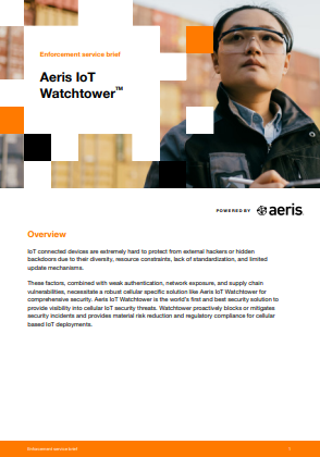 Aeris IoT Watchtower solution brief enforcement