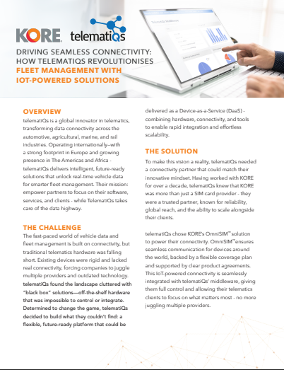 Driving Seamless Connectivity: How telematiQs Revolutionises Fleet Management with IoT-Powered Solutions