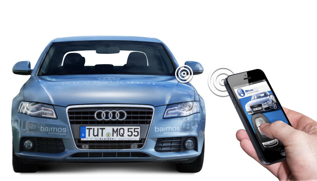 Open and start your car with an Android or iOS smartphone app and BlueID-enabled M2M devices