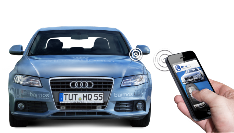 Open and start your car with an Android or iOS smartphone app and BlueID-enabled M2M devices