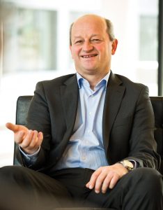 Norbert Muhrer from Gemalto siting on an armchair 
