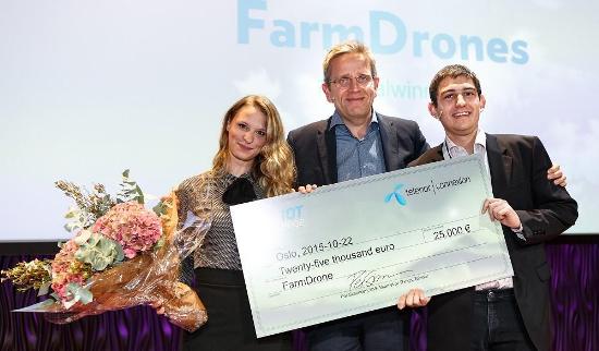 FarmDrones wins grand prize in 2015 Nordic IoT Challenge