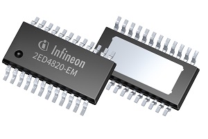 Automotive dual high-side gate driver EiceDRIVER 2ED4820-EM with SPI protects dependable 48 V battery systems