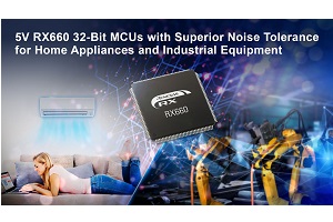 Renesas launches 5V RX660 32-bit MCUs with superior noise tolerance for home appliances and industrial applications