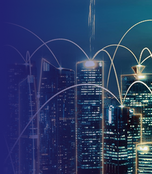 Connected city illustrating a shared IoT eSIM platform